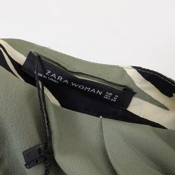 Zara Women Sleeveless Blouse Strapless Asymmetrical Bandaeu - Picture 7 of 13